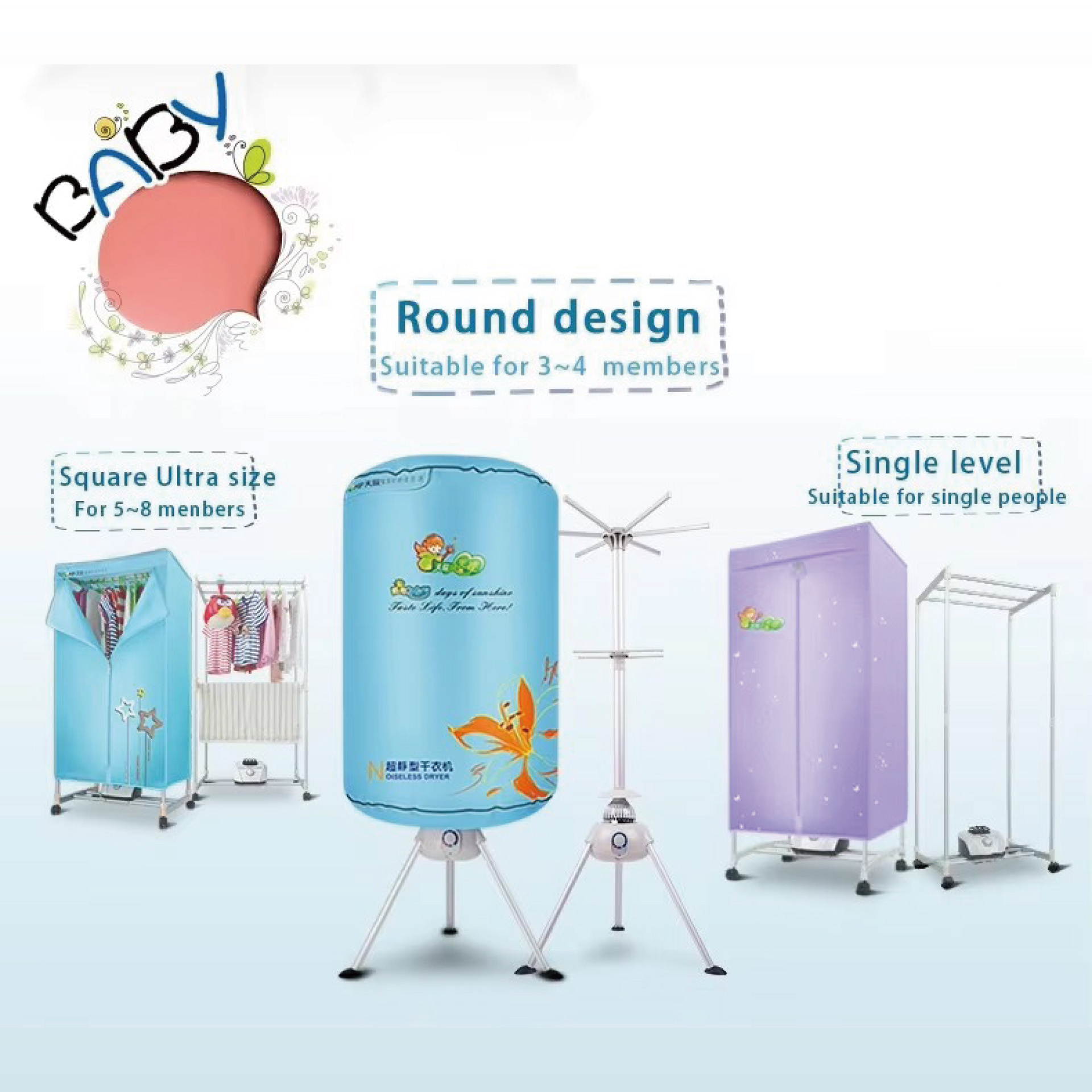 Heated Drying Pod Airer for Quick and Safe Baby Clothes Drying