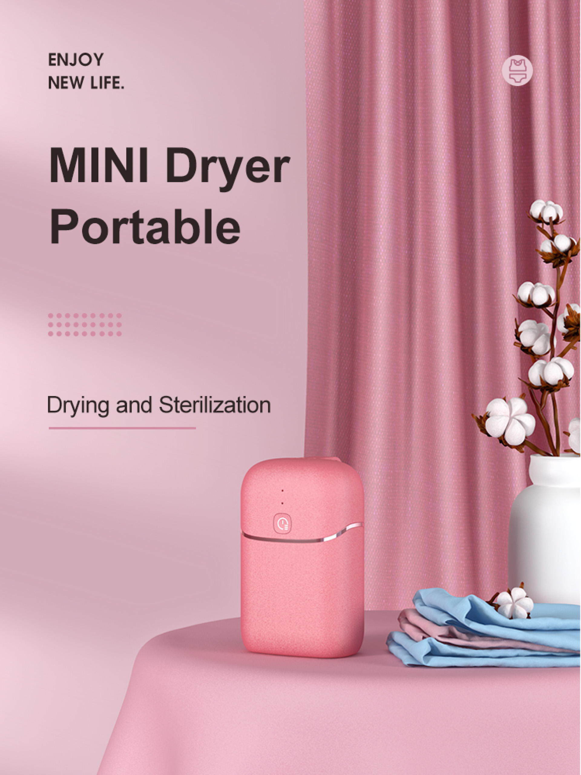 Portable Smart Electric Dryer for Baby Adult UV Sterilize