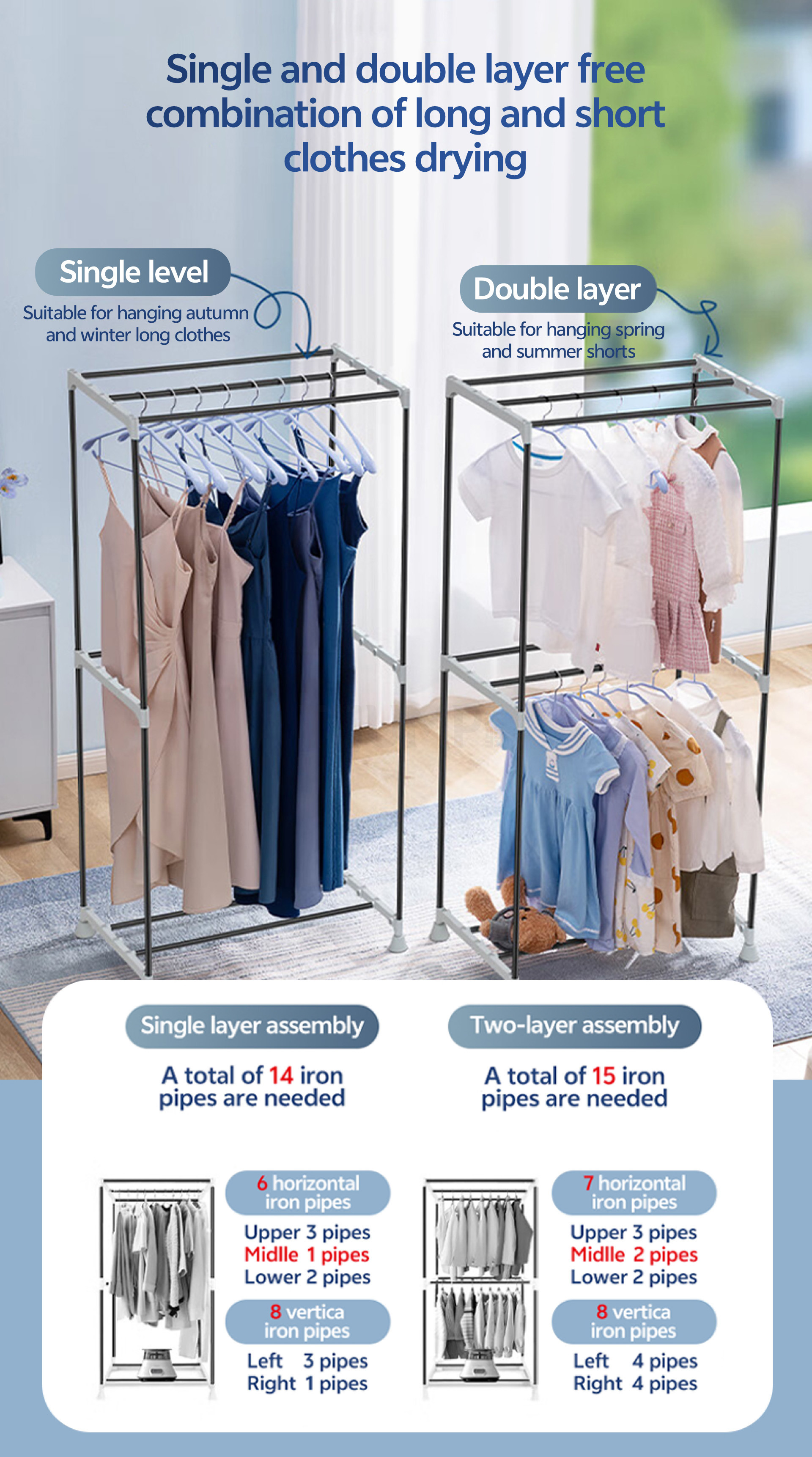 OEM 1200W 15kg Custom Fast Hot Air Drying Clothes Dryer