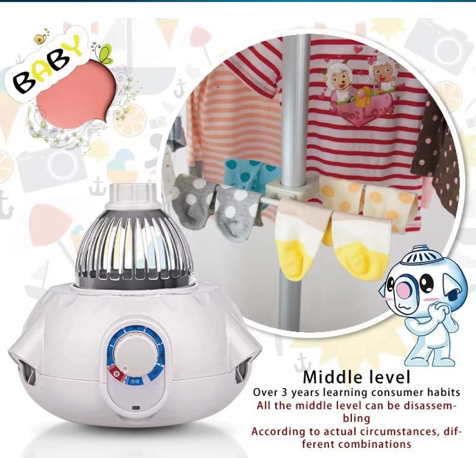 Heated Drying Pod Airer for Quick and Safe Baby Clothes Drying